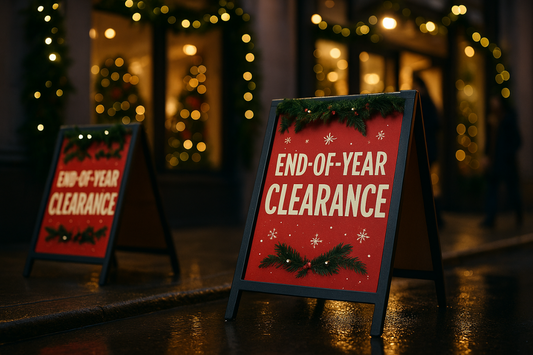 A-Frame Signs for End-of-Year Clearance