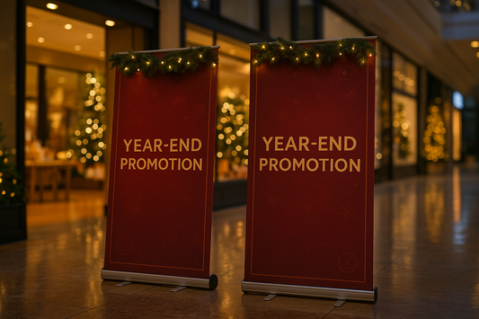 Freestanding Banners for Year-End Promotions