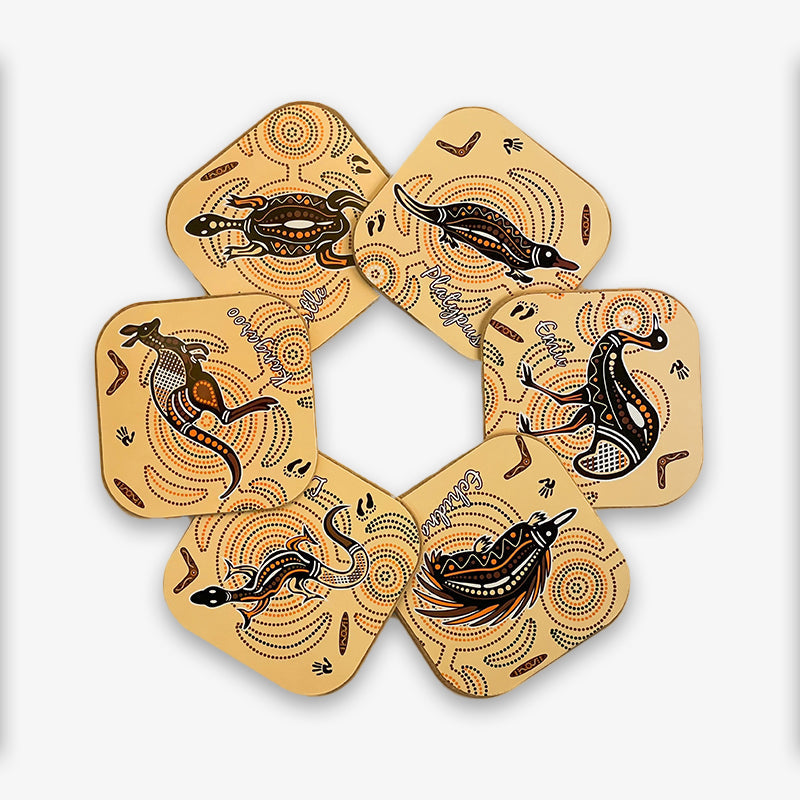 Aboriginal Art Coaster Set