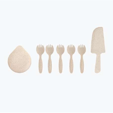 Straw Disposable Tableware Set