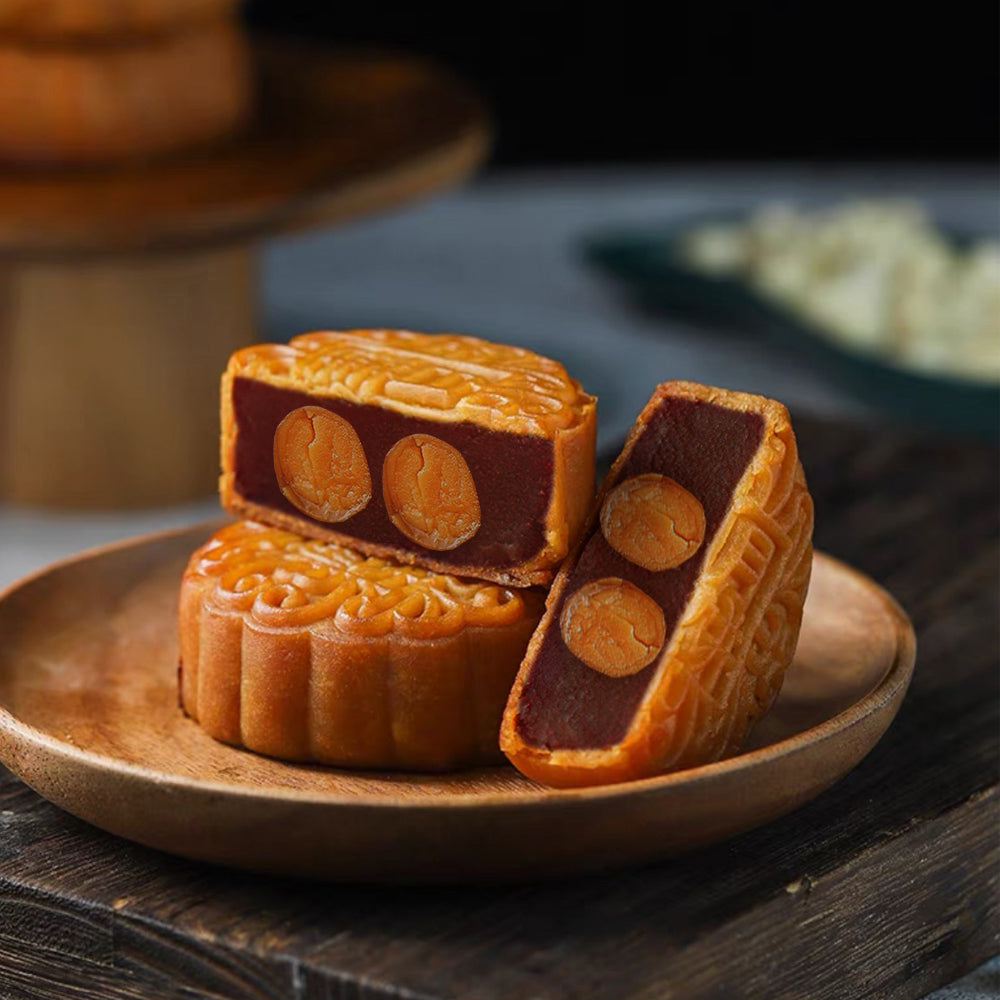 Traditional Red Bean with Egg Yolk Mooncake