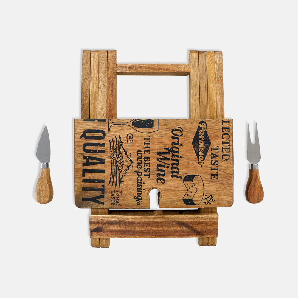 Acacia Foldable Cheese & Wine Board - Space 18 Australia