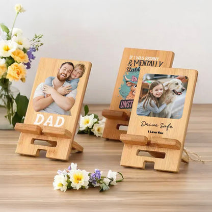 Bamboo Desk Device Stand