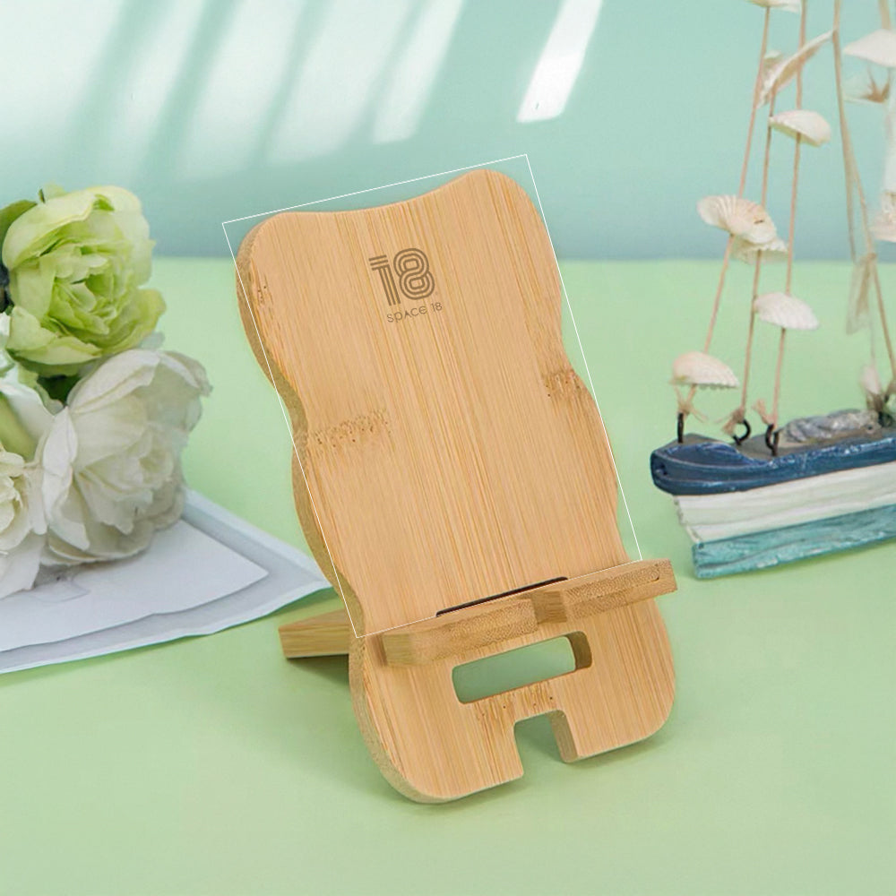 Bamboo Desk Device Stand