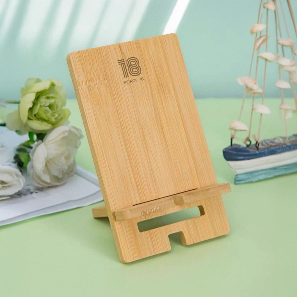 Bamboo Desk Device Stand