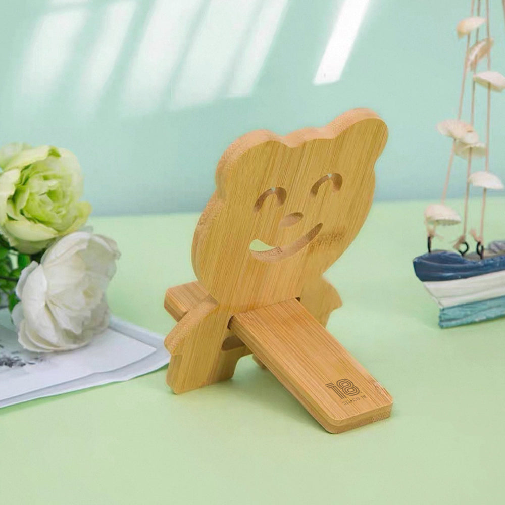 Bamboo Desk Device Stand