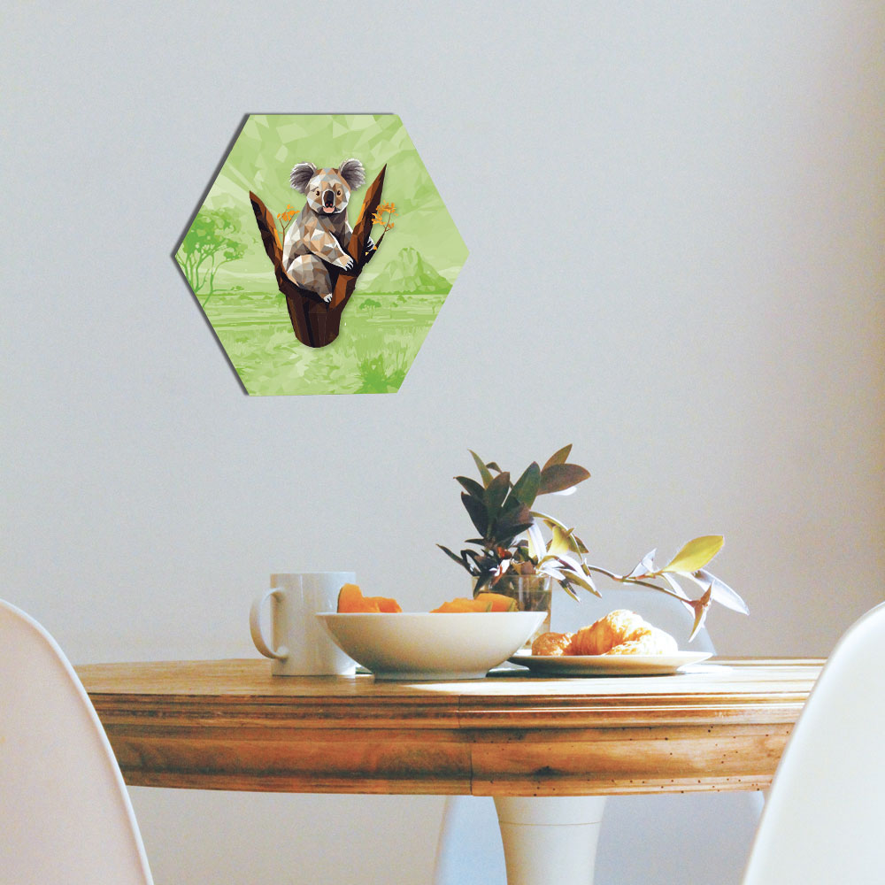 Eco-Felt Hexagon Coaster Set - Australian Animals Collection