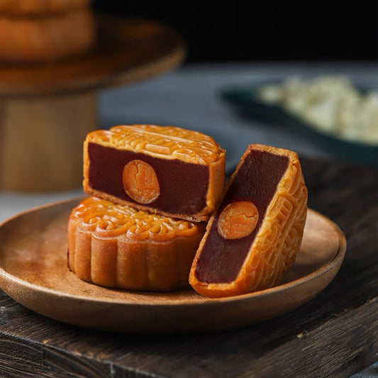 Traditional Red Bean with Egg Yolk Mooncake