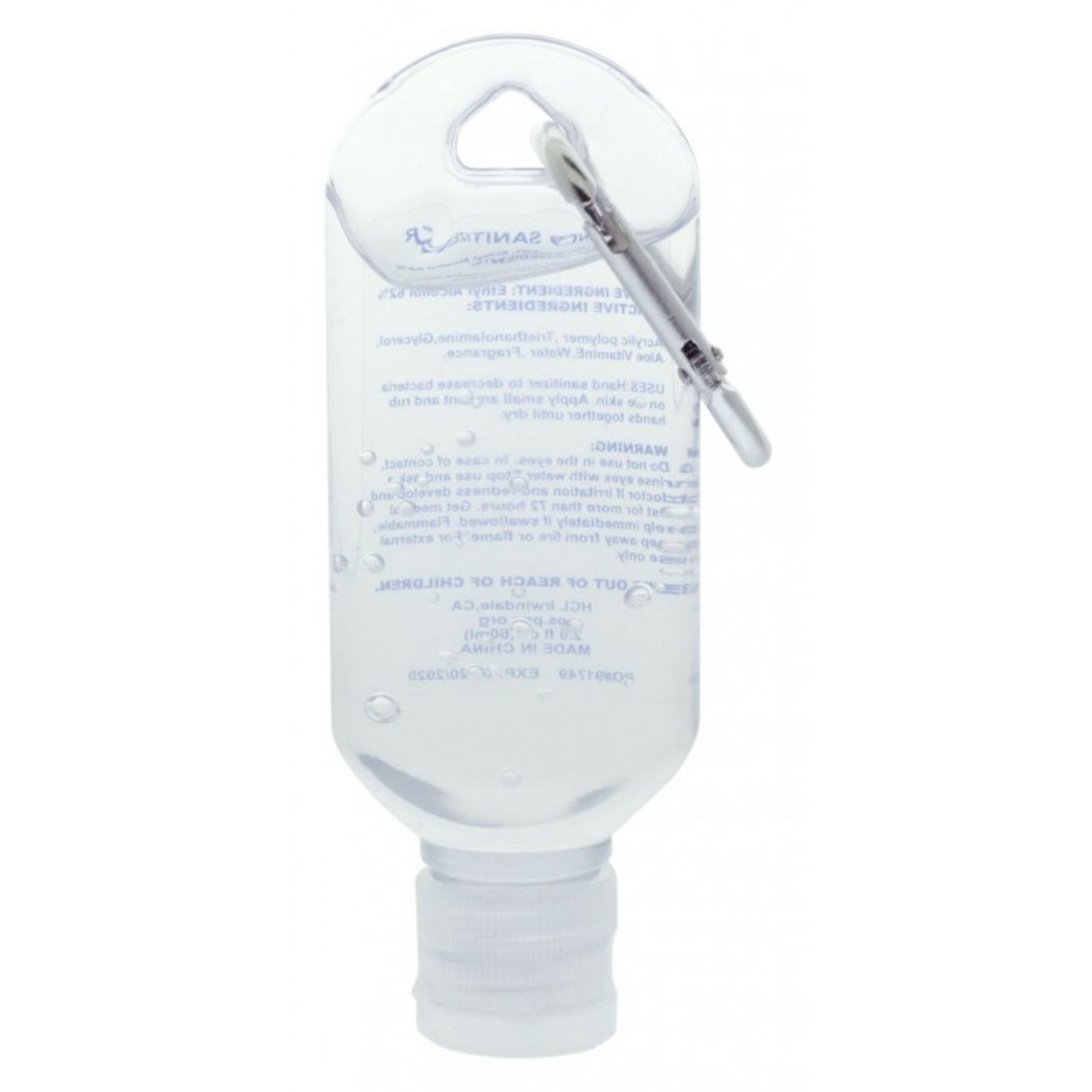 60mL Hand Sanitiser with Carabiner